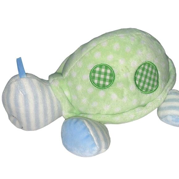 Baby Gund Plush Turtle Teller Stripes Dots Stuffed Animal Nursery Shower Gift - Picture 3 of 12